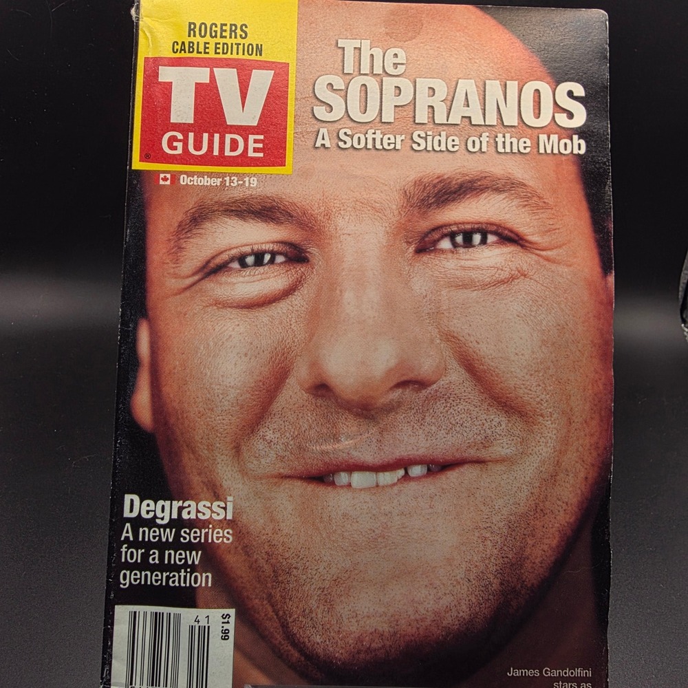 TV Guide Magazine The‎ Sopranos James Gandolfini Oct 13 2001 Rogers Edition Good